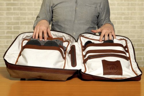 Этот кожаный рюкзак для путешествий вмещает четыре дня снаряжения для пассажиров и путешественников.